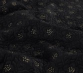 Jacquard floral con relieve negro oro